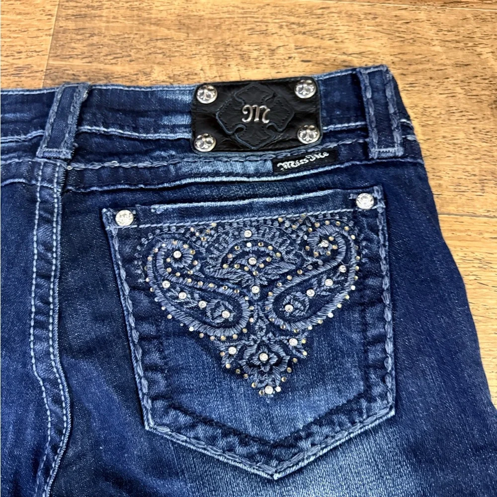 Miss Me Dark Blue Denim Jeans - Picture 1 of 6